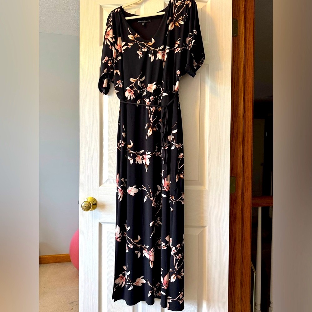 White House Black Market Black and Pink Sundress